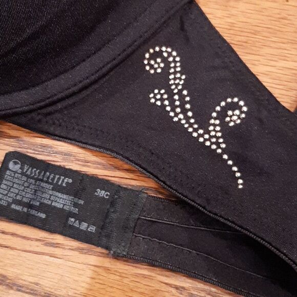 Vassarette 38C Black Padded Push Up Bra - Picture 2 of 5